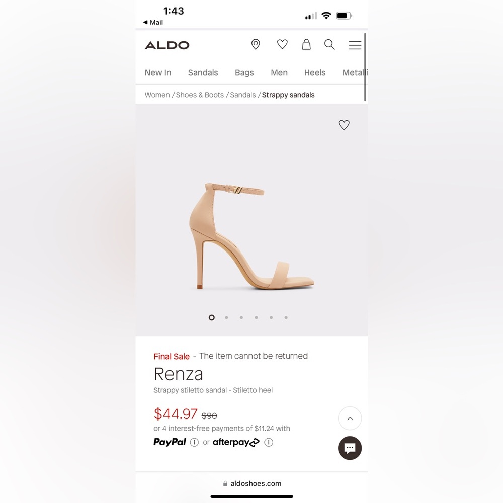 Aldo strap heel